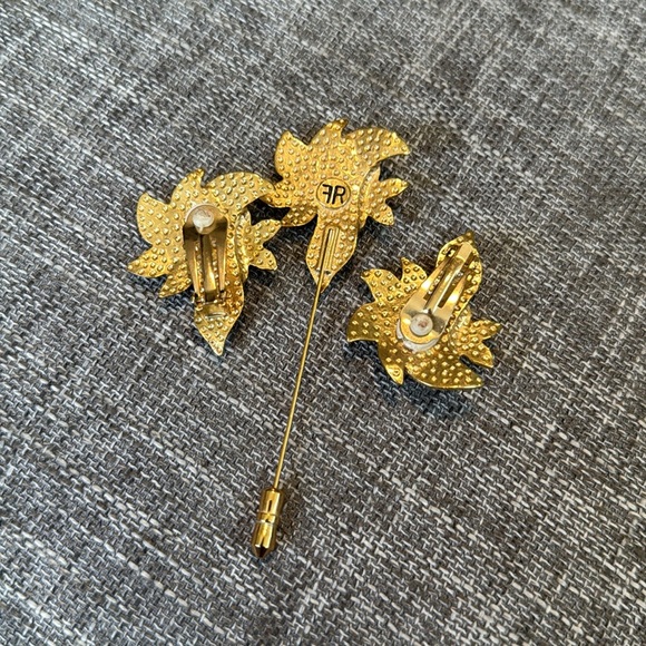 FRANCESCA ROMANA, “Costume Jewellery”, earrings/clips, 1 pair, and hat pin - Picture 5 of 8